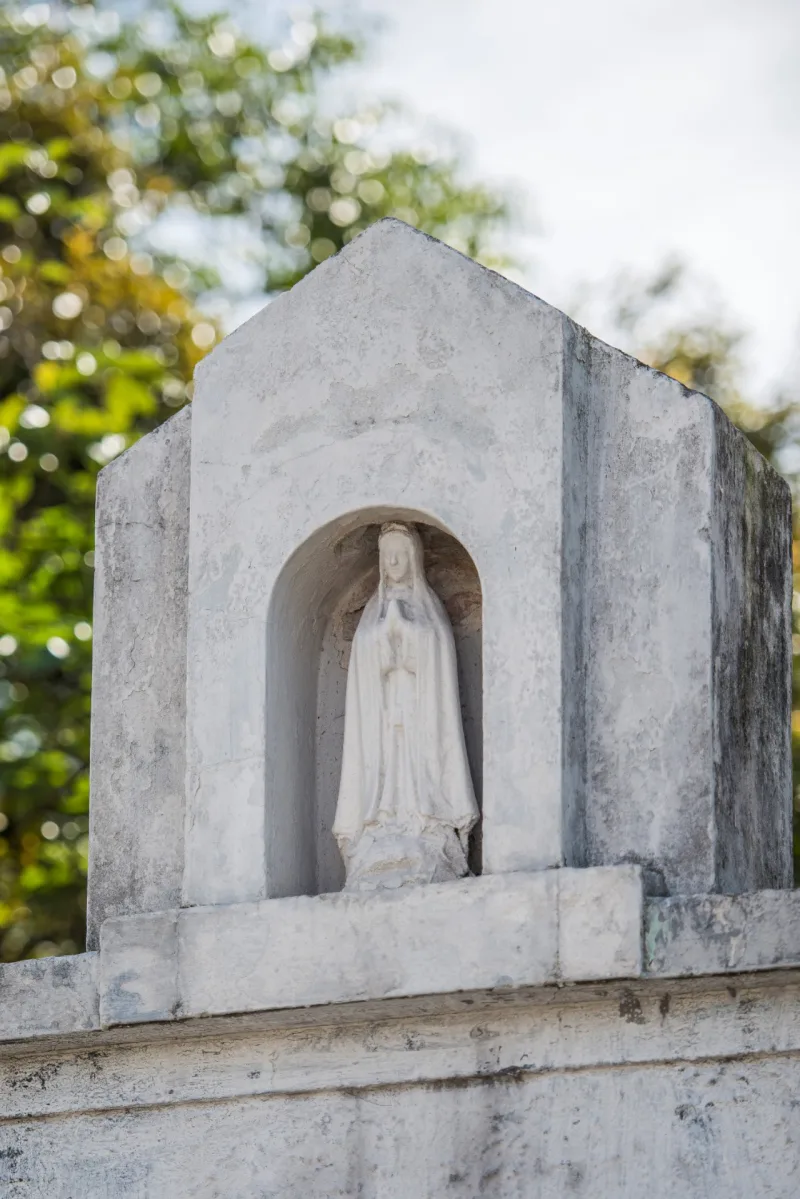 Detalhe da Nossa Senhora de Fátima no Alto da XV. Foto: Leticia Akemi / Gazeta do Povo