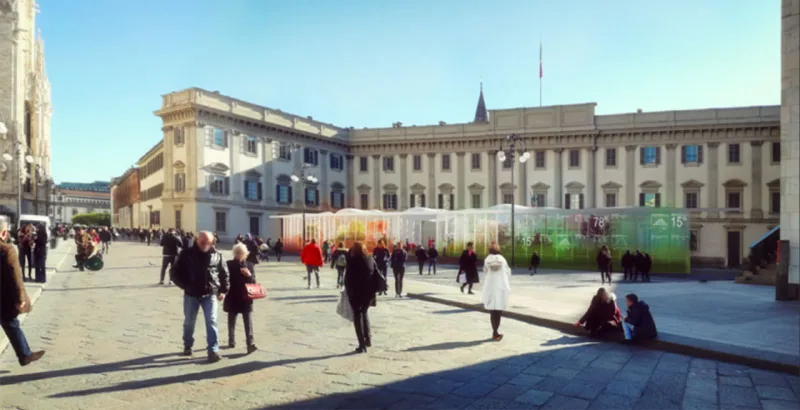 Projeção da instalação de Carlo Ratti que será um dos destaques em Milão. Foto: CRA/Reprodução
