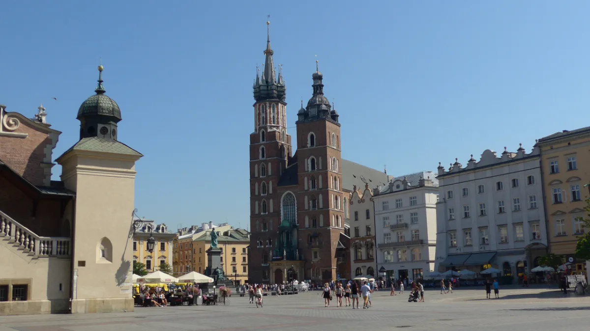 Praça Rynek Glowny, na Cracóvia, Polônia é a maior praça da Europa. Foto:Reprodução/Pixabay