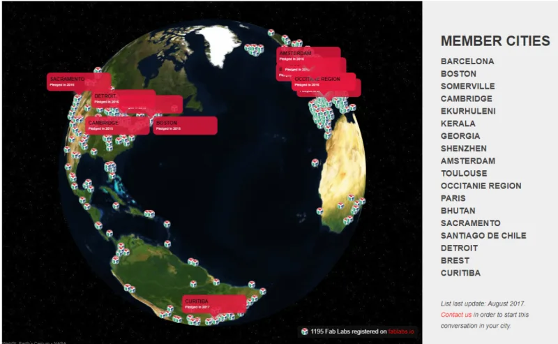 18 cidades pelo mundo aderiram ao conceito de Fab City. Foto: Reprodução