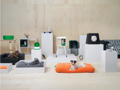 Os acessórios dos pets podem acompanhar o estilo pessoal de seus donos. Foto: Marcus Hansen/IKEA