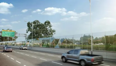 Prefeitura de São Paulo anunciou que vai substituir os 2.200 m de muro de concreto por barreira de vidro na Marginal Pinheiros. Foto: Prefeitura de São Paulo/Divulgação