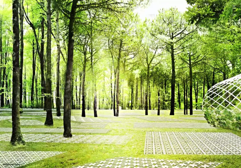 A integração com o ambiente natural é um convite à reflexão. Imagem: Studio Dror/Divulgação