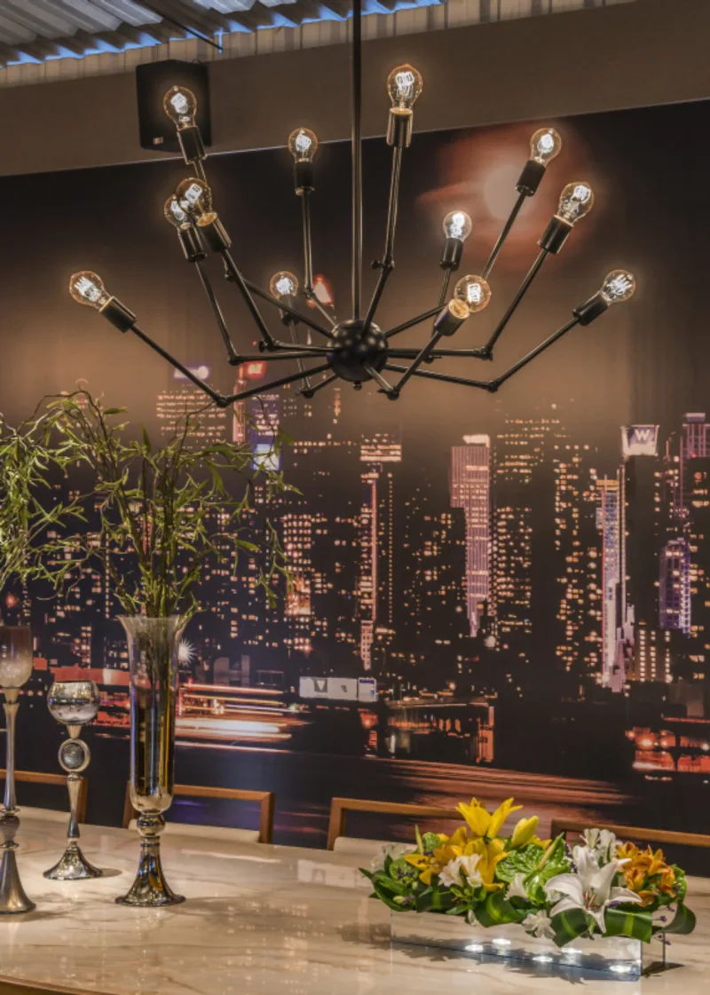 Fotos para matéria especial de iluminação dos ambientes da mostra Casa Cor Paraná 2017 . Lustre pendente arandela luminária . Decoração de interiores . Arquitetura . Design . Local: Jockey Club