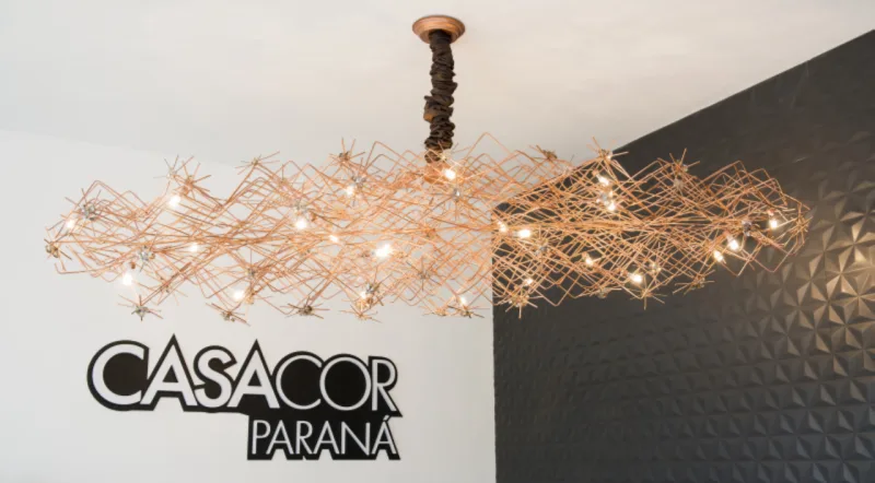Fotos para matéria especial de iluminação dos ambientes da mostra Casa Cor Paraná 2017 . Lustre pendente arandela luminária . Decoração de interiores . Arquitetura . Design . Local: Jockey Club