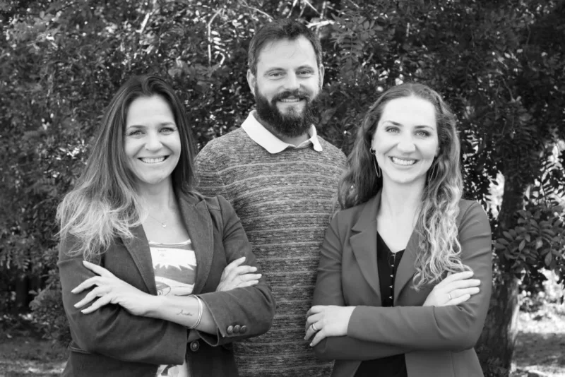 As paisagistas Adriana Mosele e Melissa Saad Simioni e o engenheiro civil Peter Heinrichs Junior. Foto: Divulgação
