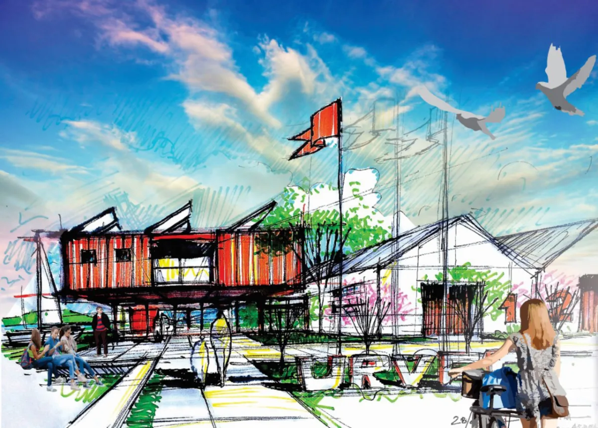 Croqui inicial do projeto de revitalização do parque. Crédito: Asbea-PR/Divulgação