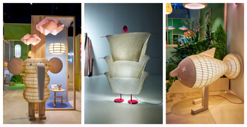 Luminárias de chão da LZF, Ingo Maurer e LZF.