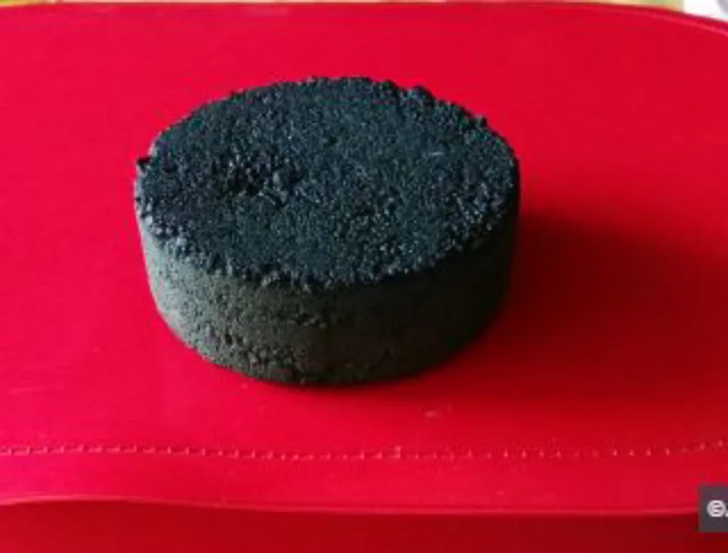 Amostra de solo estabilizado.  Foto: Divulgação