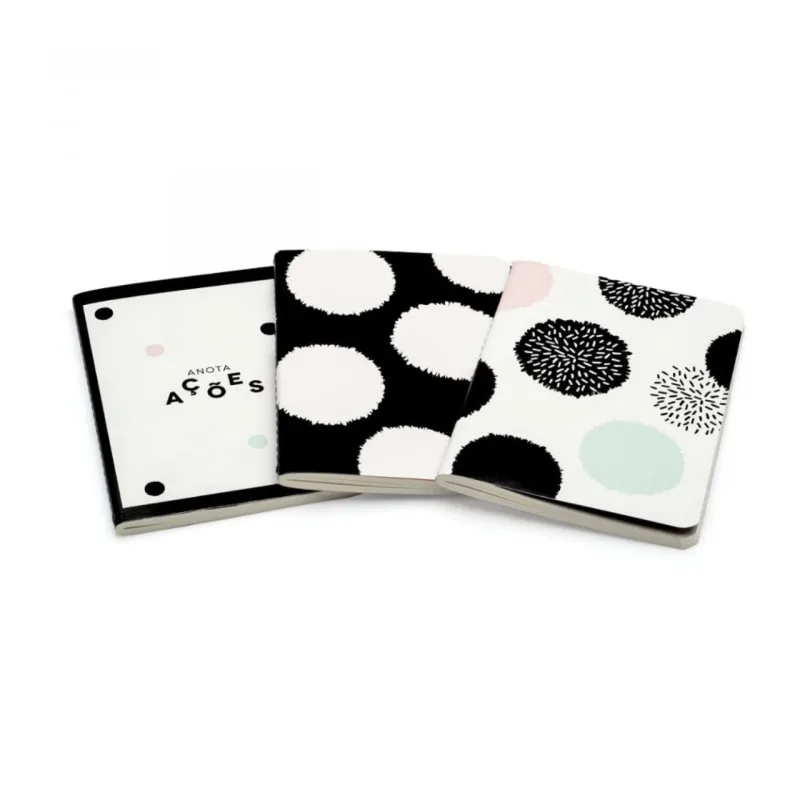 Conjunto de cadernos Pontos Poás custa R$ 29,90.