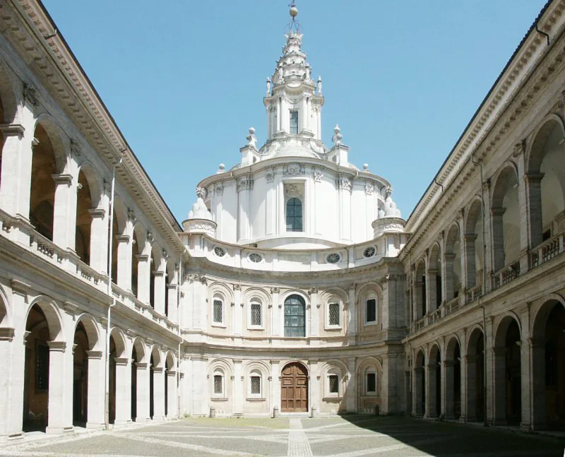 Igreja de Sant'Ivo alla Sapienza, em Roma, é uma obra de Francesco Borromini que teve a cúpula danificada em terremoto de 2016.
Foto: Reprodução