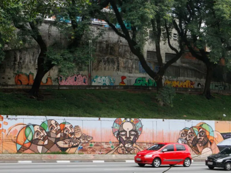 Cidade deve em breve ter novas áreas com arte de rua, mas Avenida 23 de Maio não está em programa. Foto: Heloisa Ballarini/Divulgação Prefeitura de SP