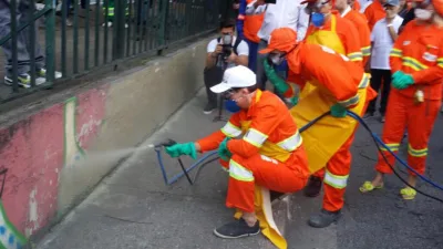 Polêmica entre o prefeito e grafiteiros aumentou depois de Doria apagar alguns desenhos da Avenida 23 de maio no último sábado (14). Foto: Reprodução/Facebook/João Doria