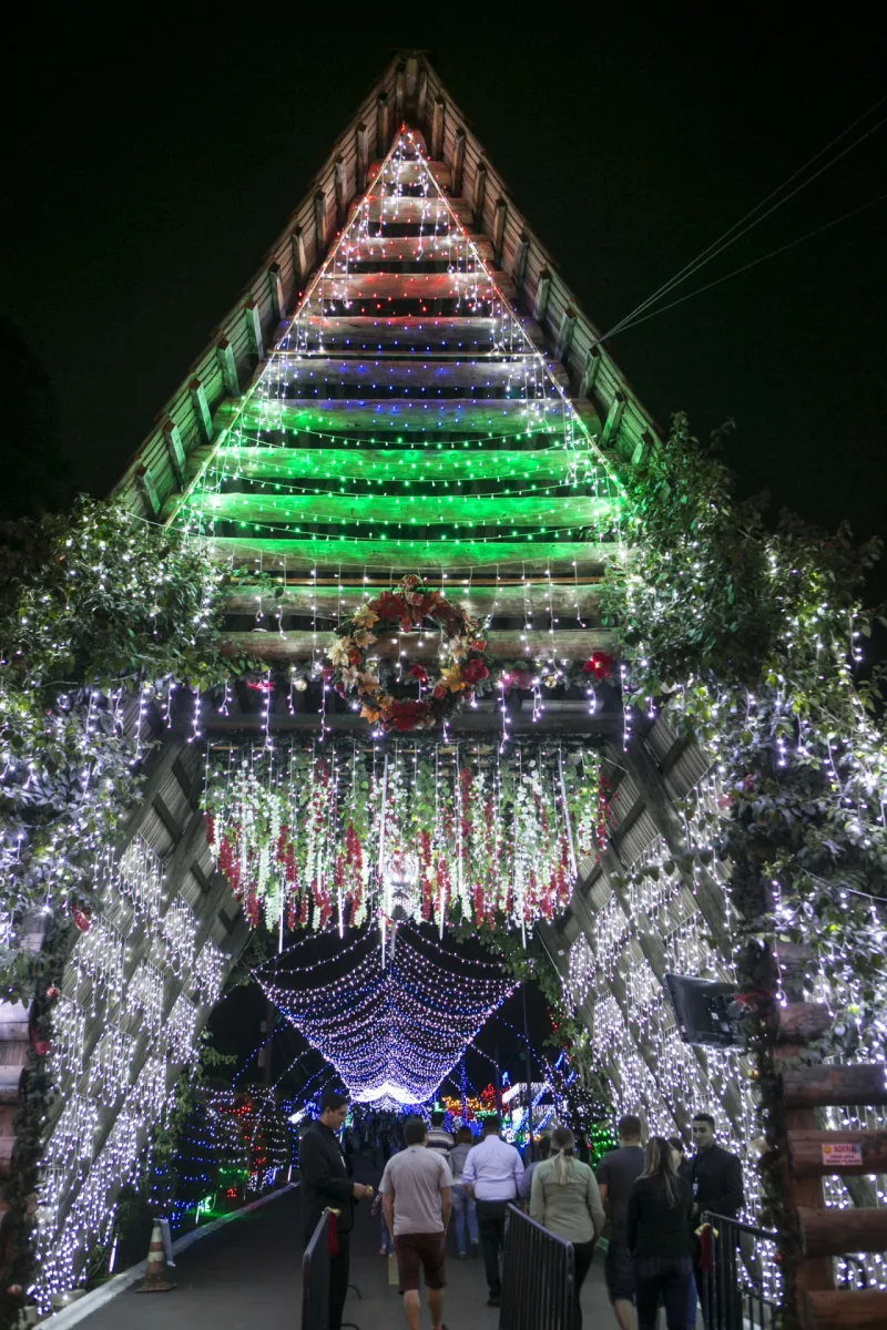 Casa Iluminada - 12-12-2016 - A família Moletta criou a Rua Iluminada no bairro Umbará. Eles já ganharam concursos da prefeitura de decoração de Natal.