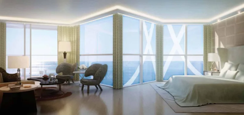 Vista panorâmica para o mar é um dos diferenciais do apartamento.