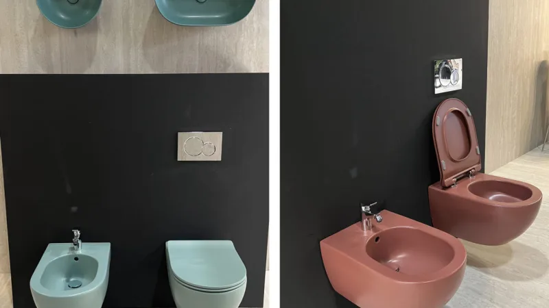 Louças em menta e uva, da Flaminia