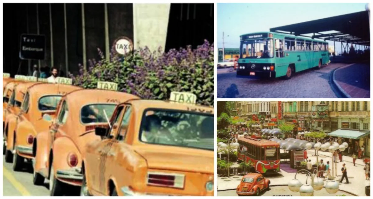 Fotos: Reprodução/Facebook Curitiba Antiga/URBS