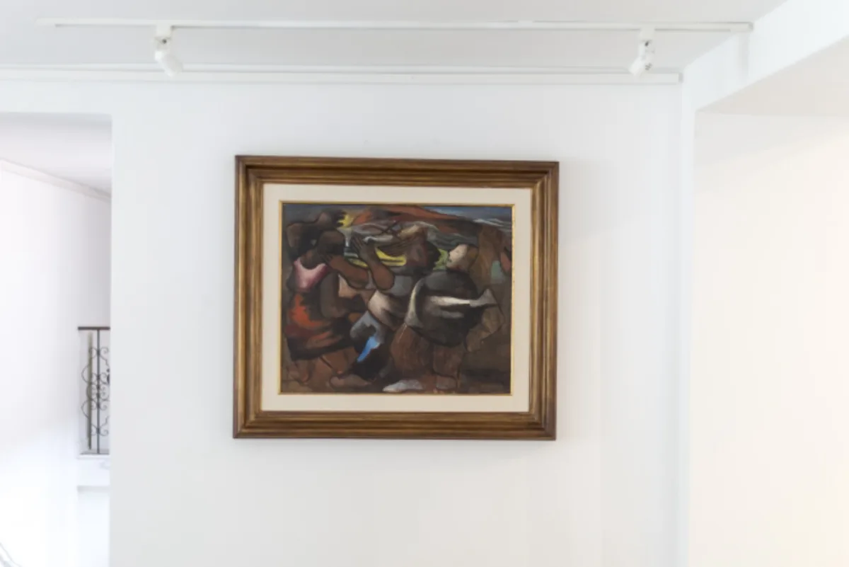 Tela de 1930 do pintor modernista Di Cavalcanti, encontrada na Galeria Simões de Assis. Fotos: Fernando Zequinão/Gazeta do Povo