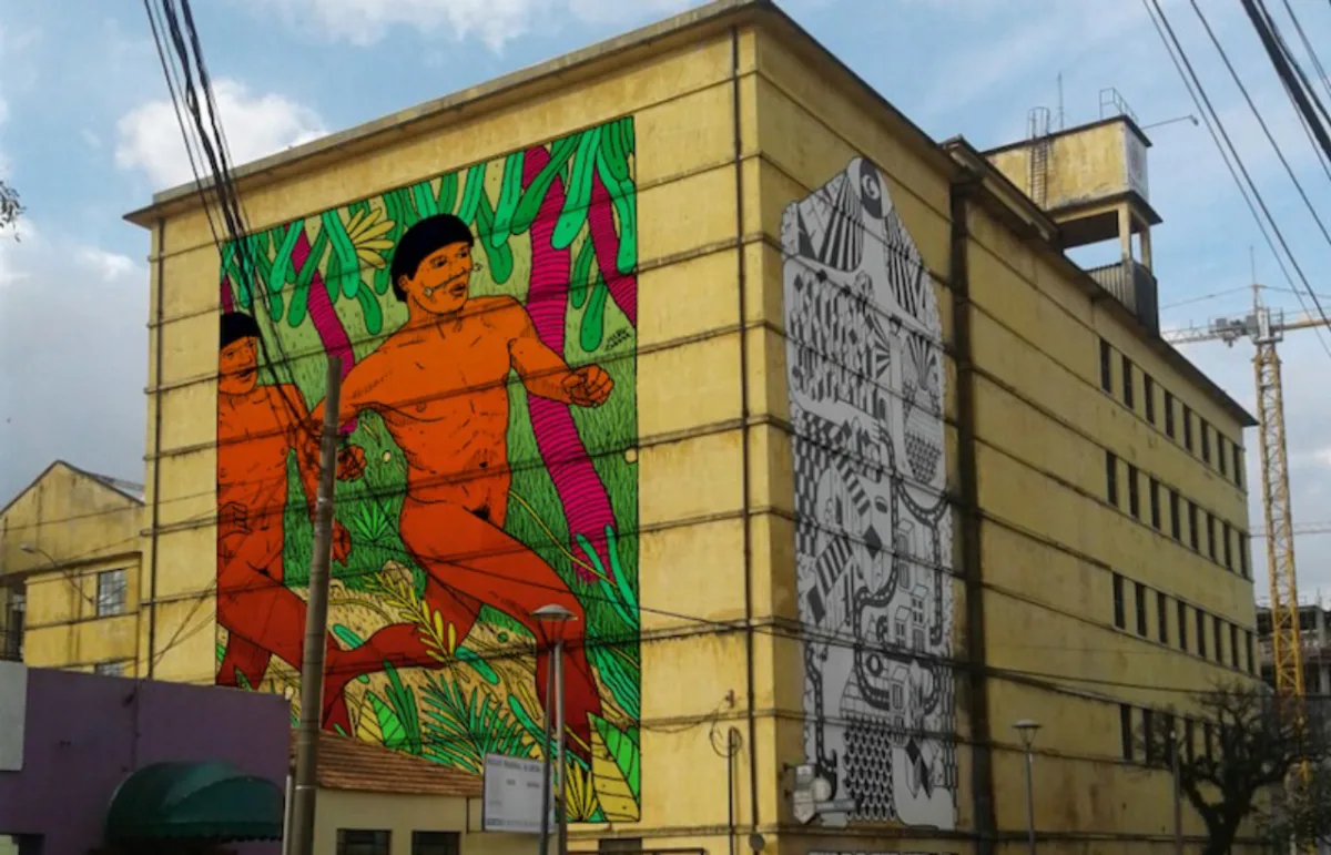 Simulação de como ficará o novo mural do moinho. Imagem: Wes Gama/Divulgação