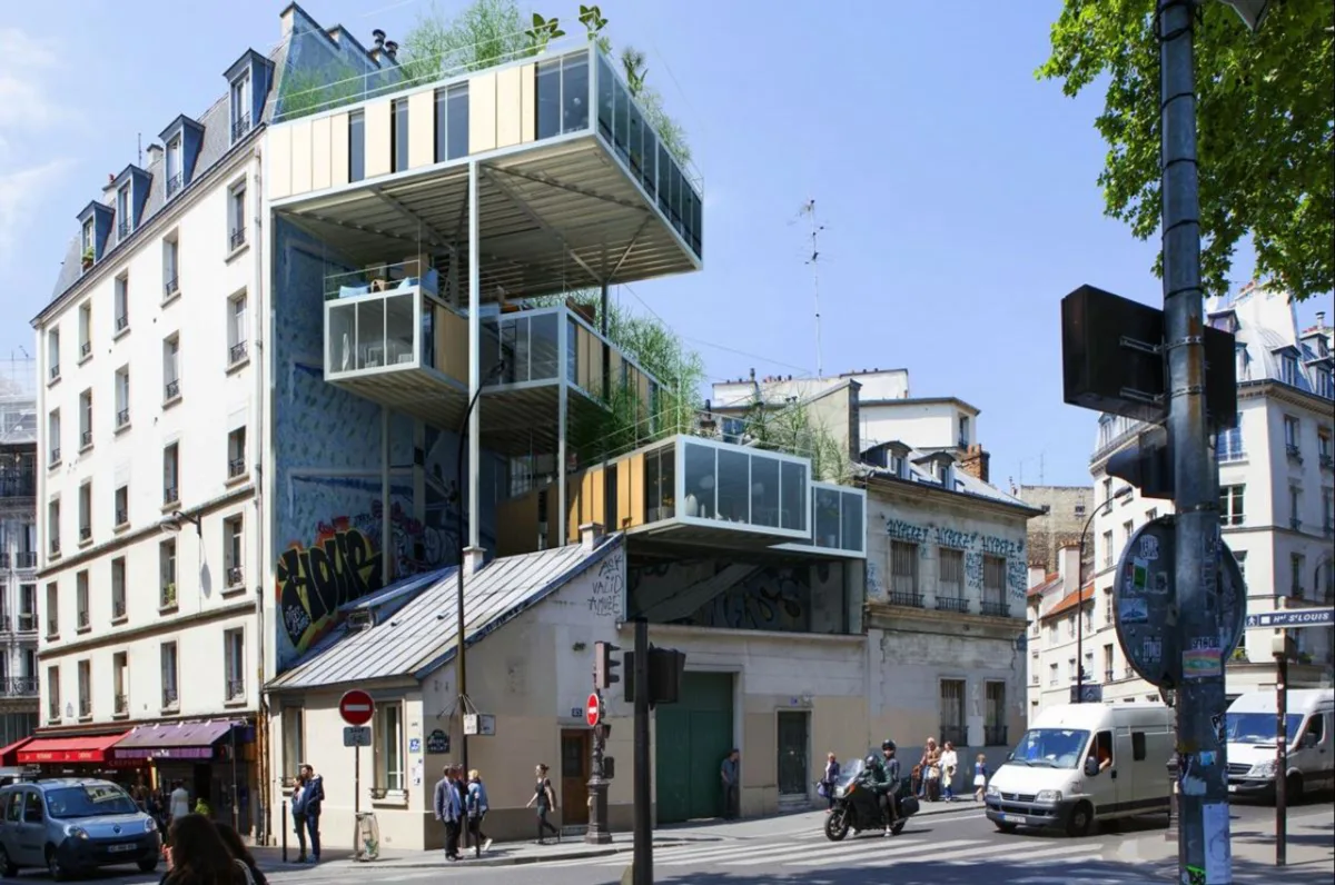 Primeiras 3Box são construídas em Paris e se mostram como alternativa para ampliar o número de habitações. 
Fotos: Stéphane Malka Architecture / Divulgação