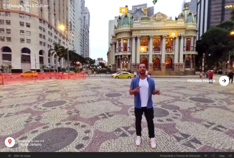 Projeto "Além do Mapa" do Google mostra pontos turísticos históricos.
Imagem: Reprodução / Google.