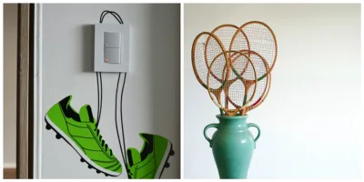 Admiradores dos esportes podem decorar a casa com itens que têm tudo a ver com suas modalidades preferidas. Fotos: Reprodução/Pinterest