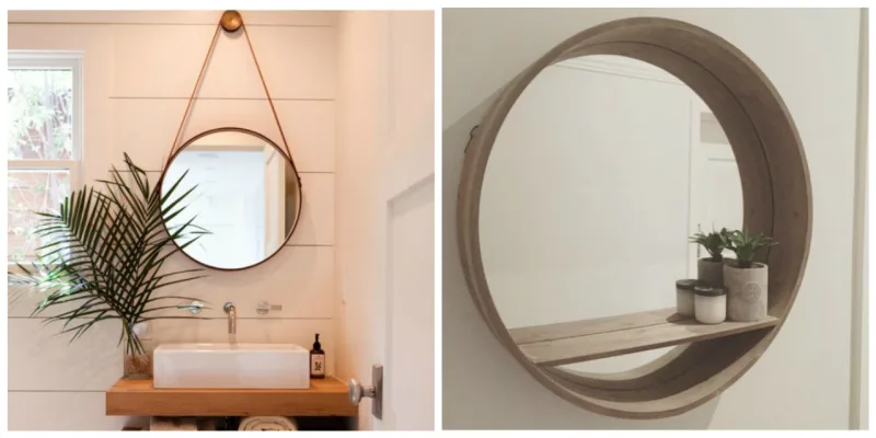 Os detalhes fazem toda a diferença: na primeira foto, a cordinha para pendurar, e, na segunda, a pequena prateleira. Fotos: Reprodução/Pinterest