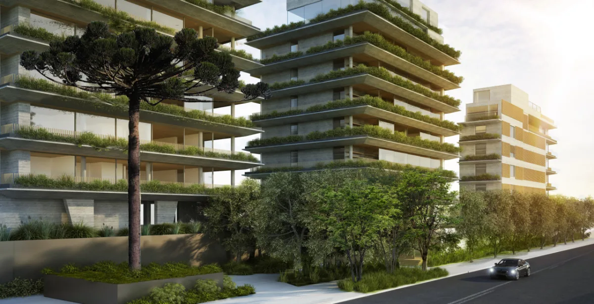 Estudo preliminar do empreendimento Ícaro Jardins Graciosa, assinado pelo arquiteto Arthus Casas e pela paisagista Renata Tilli. Imagem: divulgação.