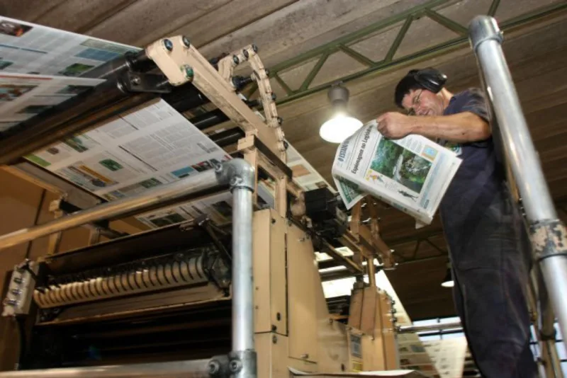 Área onde ficava uma das rotativas do jornal. Foto: Acervo O Estado do Paraná