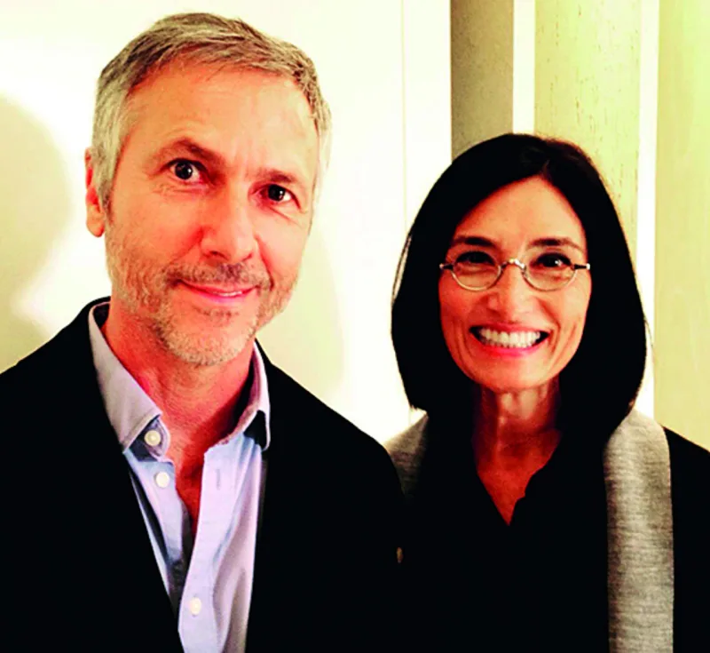 Humberto Campana e Maylin Ling, no lançamento da Alpi, em Milão.