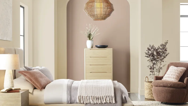 Ambiente com as cores da paleta Essencial, da coleção 2023 da Sherwin-Williams