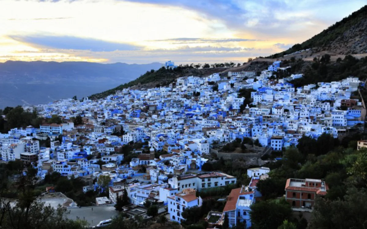 Centro histórico de Chefchaoen tem casas e ruas azuis. Foto: flickr Franx'