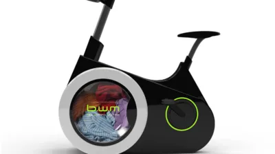 A "Biwa" será capaz de limpar as roupas enquanto uma pessoa pedala. A peça armazenará a energia, economizando eletricidade. 
Fotos: Divulgação. 