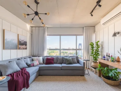 Mix de estilos farmhouse e contemporâneo dá o tom de reforma de apartamento de 70 m²