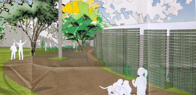 Novo parque terá deck de madeira. Crédito: Divulgação SMCS