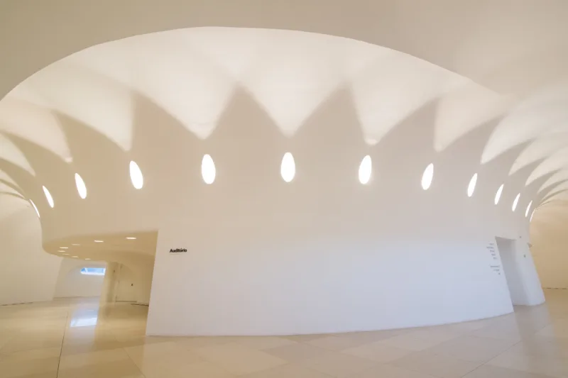 Concreto foi o material mais usado para dar forma ao Museu do Amanhã.
Thales Leite / Divulgação