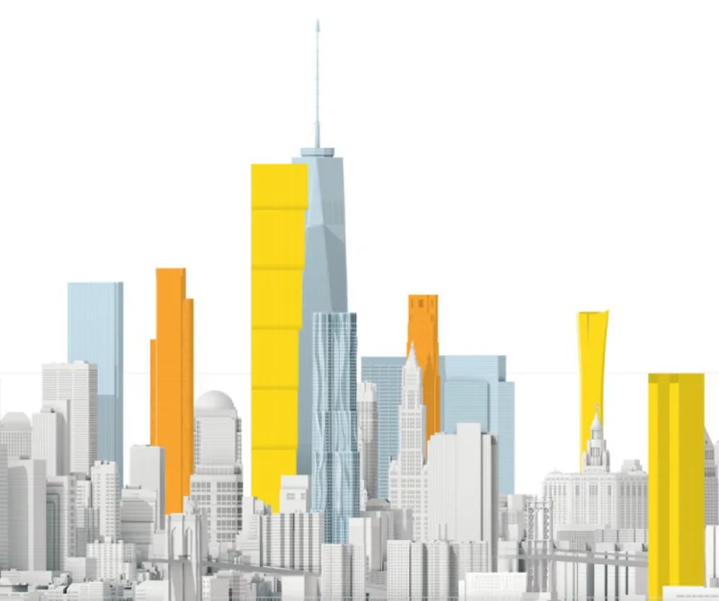 Novo skyline de Nova York em 2020. A luz do sol não conseguirá chegar até as ruas da cidade.
Imagem: Reprodução National Geographic.