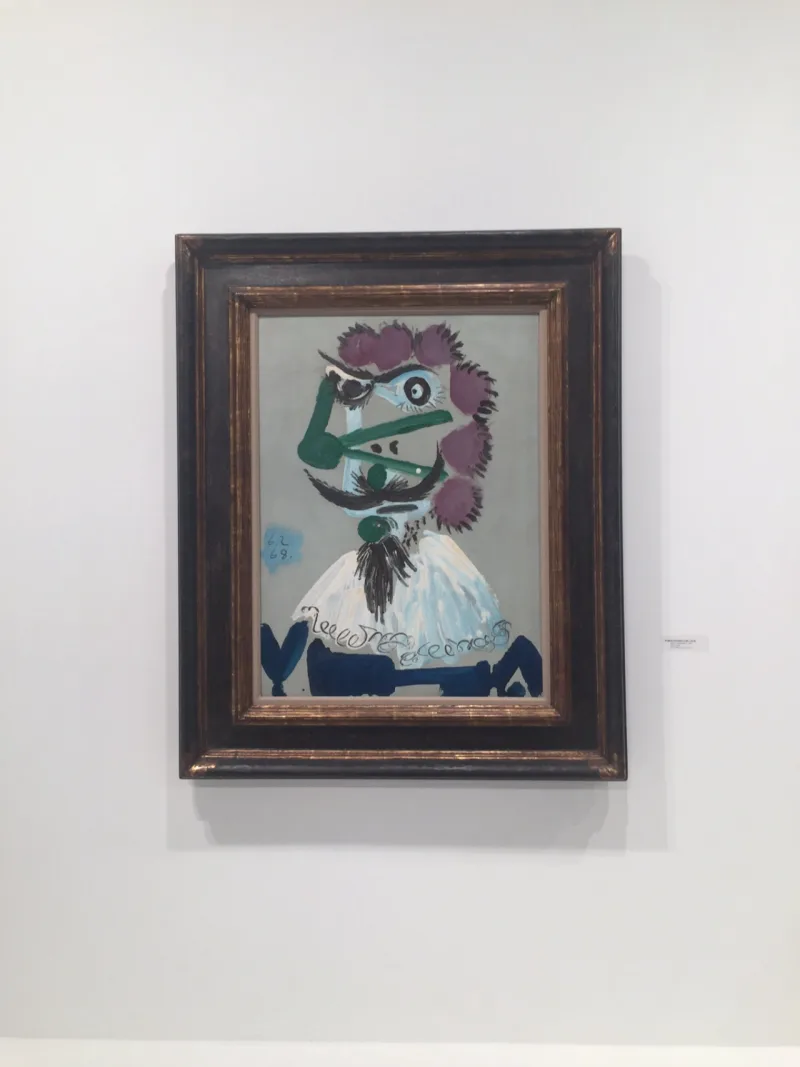 Óleo sobre tela do renomado Pablo Picasso, Buste de Mousquetaire, 1968. Foto: Guilherme Vaz de Mello.