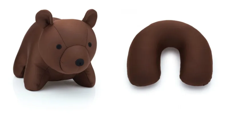 Almofada de pescoço reversível Urso. Na Imaginarium, R$ 85,41.