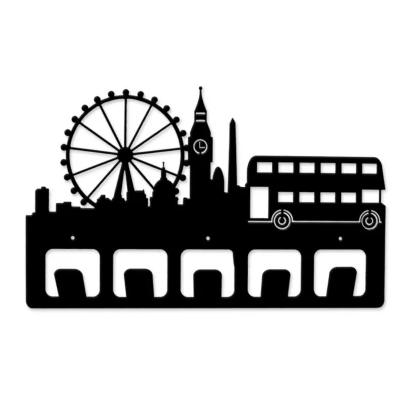 Ganchos Londres, em chapa de aço e com pintura epóxi preta fosca. Na MK mania, R$ 75,99.