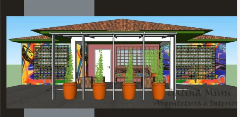 A fachada e varanda ganhará mais vida com o projeto da arquiteta Calina Mussi.