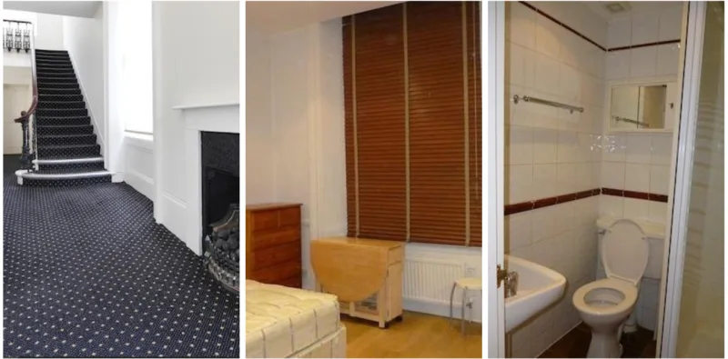 London — £997 ($1,551). Studio flat com dormitório, cozinha e banheiro.