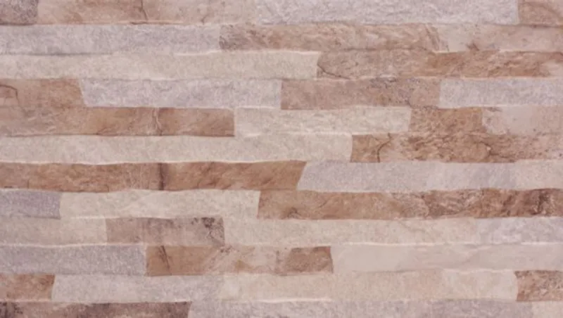 Porcelanato: Porcelanato com cores e texturas que simulam pedra. Da marca Ilhabella, na Cassol, a partir de R$ 14,90/m²