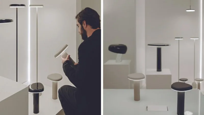 Luminárias da coleção Fungi têm os organismos que batizam as peças como inspiração