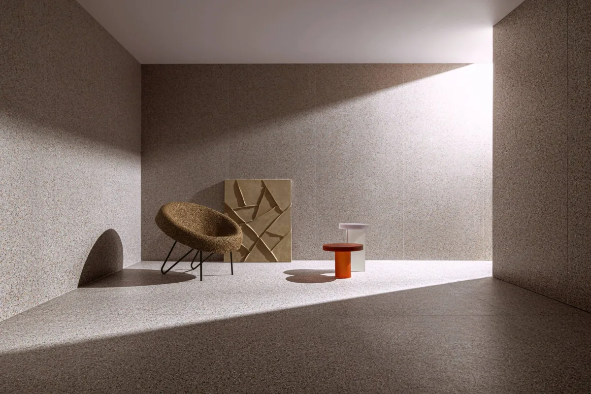 Na imagem, os revestimentos Bordas e Folia, de Isay Weinfeld para a Portobello