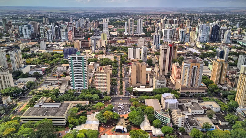 Vista aérea de Maringá | Crédito: BI-HAUS Imobi.