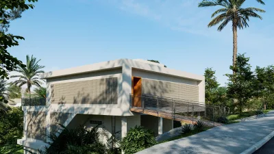 Projeto de casa tira partido do terreno em declive para proporcionar espaço e conforto aos moradores