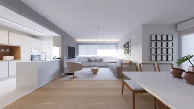 Reforma de apartamento de três quartos destaca reaproveitamento de móveis e paleta em tons neutros