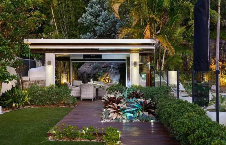 Luzes suaves para um jardim de inverno acolhedor.