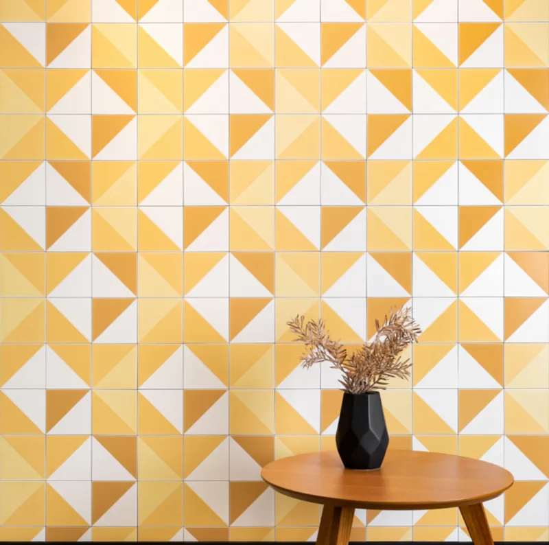Linha Bauhaus, da Eliane, traz pequenos azulejos com grafismos atemporais e minimalistas, que formam painéis coloridos na medida certa. Seus três tons – azul, cinza e amarelo – brincam com as nuances que criam movimento e fluidez aos projetos. Aplicadas individualmente ou mescladas, trazem uma harmonia perfeita.